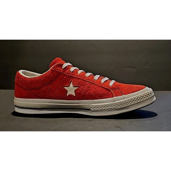 Men's 11.5 Converse One Star Ox Red Suede Low Top Sneakers 158434C - EUC Rare - Picture 6 of 16